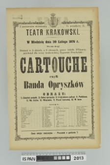 CARTOUCHE czyli BANDA OPRYSZKÓW