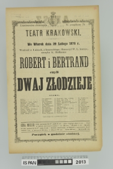 ROBERT I BERTRAND CZYLI DWAJ ZŁODZIEJE