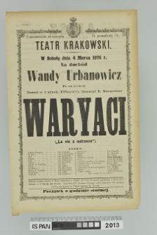 WARYACI (La vie a outrance)