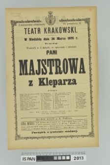 PANI MAJSTROWA Z KLEPARZA