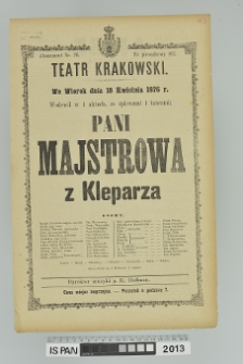 PANI MAJSTROWA Z KLEPARZA