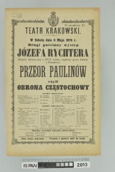 PRZEOR PAULINÓW czyli OBRONA CZĘSTOCHOWY