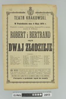 ROBERT I BERTRAND CZYLI DWAJ ZŁODZIEJE