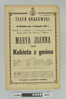 MARYA JOANNA czyli KOBIETA Z GMINU