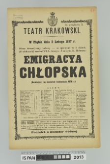 EMIGRACYA CHŁOPSKA