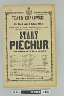 STARY PIECHUR (Ven bakancos es fia a huszar)