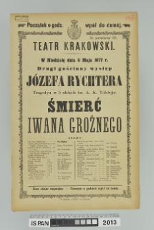 ŚMIERĆ IWANA GROŹNEGO