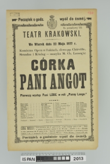 CÓRKA PANI ANGOT