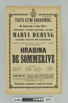 HRABINA DE SOMMERIVE