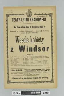 WESOŁE KOBIETY Z WINDSOR (Wesołe kumoszki z Windsoru)