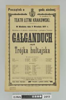 GAŁGANDUCH czyli Trójka hultajska