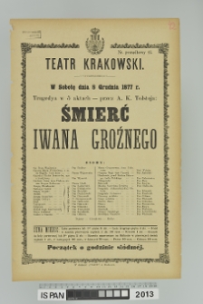 ŚMIERĆ IWANA GROŹNEGO