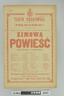 ZIMOWA POWIEŚĆ (Zimowa opowieść)