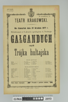 GAŁGANDUCH czyli Trójka hultajska