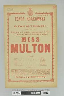 MISS MULTON