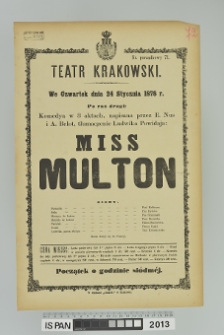 MISS MULTON