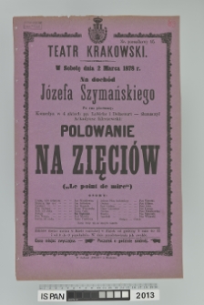 POLOWANIE NA ZIĘCIÓW (Le point de mire)
