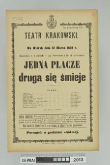 JEDNA PŁACZE DRUGA SIĘ ŚMIEJE