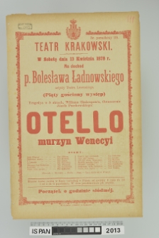 OTELLO MURZYN WENECYI