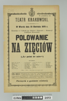 POLOWANIE NA ZIĘCIÓW (Le point de mire)