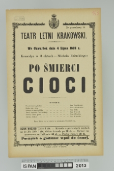 PO ŚMIERCI CIOCI