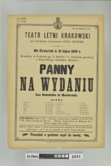 PANNY NA WYDANIU (Les Demoisseles de Montfermeil)
