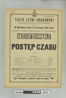 STAROŚWIECCZYZNA I POSTĘP CZASU