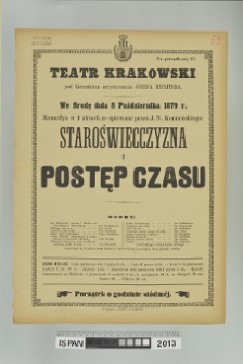 STAROŚWIECCZYZNA I POSTĘP CZASU