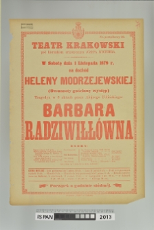 BARBARA RADZIWIŁŁÓWNA