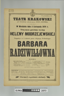 BARBARA RADZIWIŁŁÓWNA