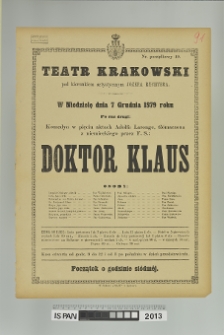 DOKTÓR KLAUS (Doktor Klaus)