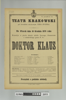 DOKTÓR KLAUS (Doktor Klaus)