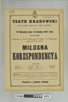 MIŁOSNA KORESPONDENCYA