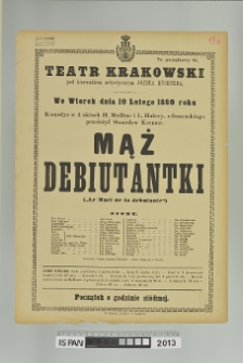 MĄŻ DEBIUTANTKI (Le Mari de la Debutante)