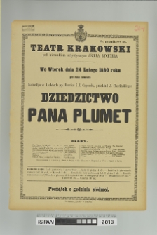 DZIEDZICTWO PANA PLUMET