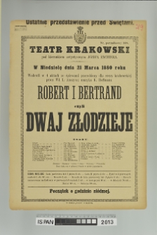 ROBERT I BERTRAND CZYLI DWAJ ZŁODZIEJE
