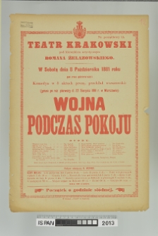 WOJNA PODCZAS POKOJU