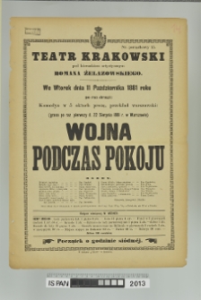 WOJNA PODCZAS POKOJU