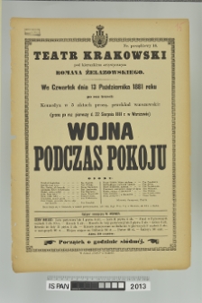 WOJNA PODCZAS POKOJU