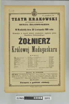 ŻOŁNIERZ KRÓLOWEJ MADAGASKARU