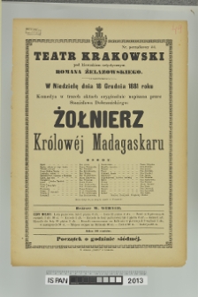 ŻOŁNIERZ KRÓLOWEJ MADAGASKARU