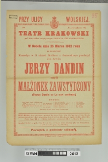 JERZY DANDIN CZYLI MAŁŻONEK ZAWSTYDZONY (George Dandin ou Le mari confondu)