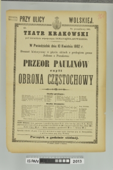 PRZEOR PAULINÓW czyli Obrona Częstochowy