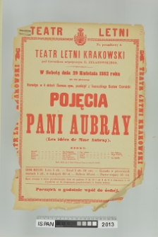 POJĘCIA PANI AUBRAY (Les idees de Mme Aubray)