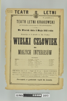 WIELKI CZŁOWIEK DO MAŁYCH INTERSÓW