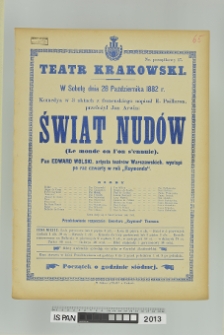 ŚWIAT NUDÓW (Le monde ou l'on s'ennuie)