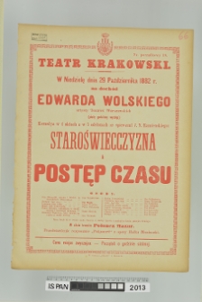 STAROŚWIECCZYZNA I POSTĘP CZASU