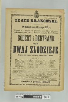 ROBERT I BERTRAND CZYLI DWAJ ZŁODZIEJE