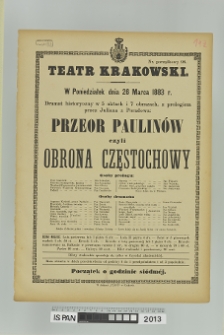 PRZEOR PAULINÓW czyli Obrona Częstochowy