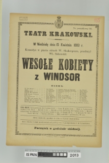 WESOŁE KOBIETY Z WINDSOR (Wesołe kumoszki z Windsoru)